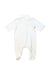 A White Onesies from Petit Bateau in size 0-3M for girl. (Back View)