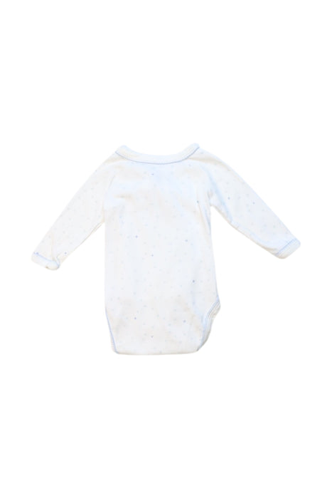 A White Long Sleeve Bodysuits from Petit Bateau in size 0-3M for neutral. (Back View)