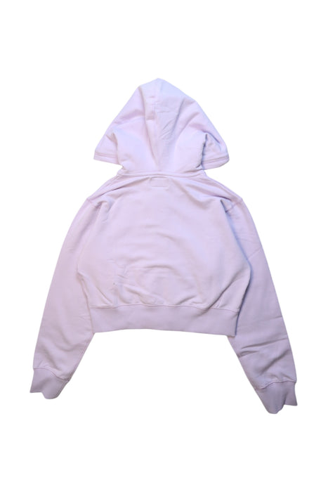 A Pink Hooded Sweatshirts from Roots in size 7Y for girl. (Back View)