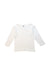 A White Long Sleeve T Shirts from Petit Bateau in size 3T for girl. (Front View)