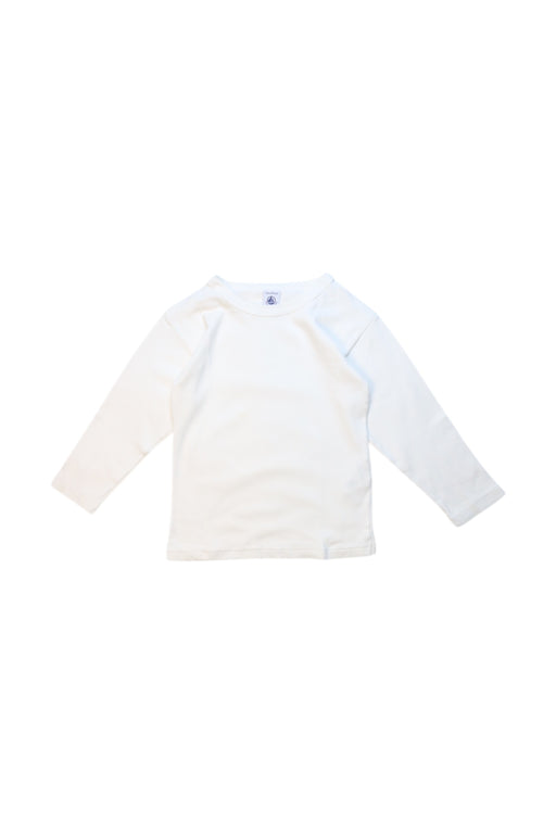 A White Long Sleeve T Shirts from Petit Bateau in size 3T for girl. (Front View)