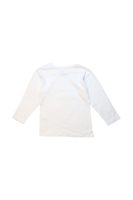 A White Long Sleeve T Shirts from Petit Bateau in size 3T for girl. (Back View)