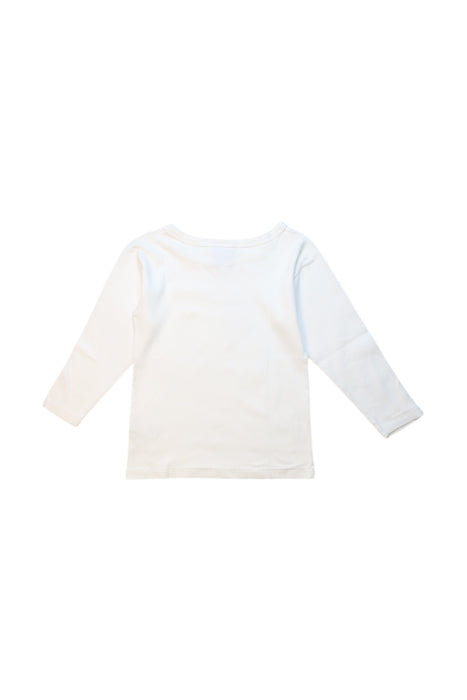 A White Long Sleeve T Shirts from Petit Bateau in size 3T for girl. (Back View)