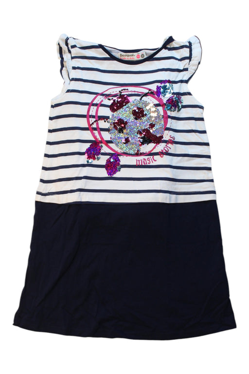 A Multicolour Short Sleeve Dresses from Desigual in size 8Y for girl. (Front View)