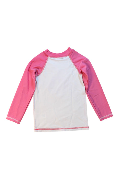 A Pink Rash Guards from Petit Bateau in size 4T for girl. (Back View)