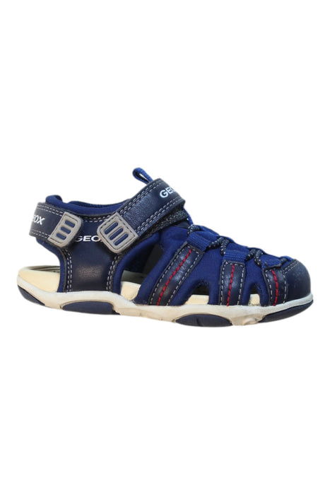 A Navy Sandals from Geox in size 18-24M for boy. (Front View)