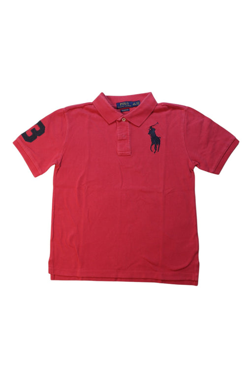 A Red Short Sleeve Polos from Polo Ralph Lauren in size 10Y for boy. (Front View)