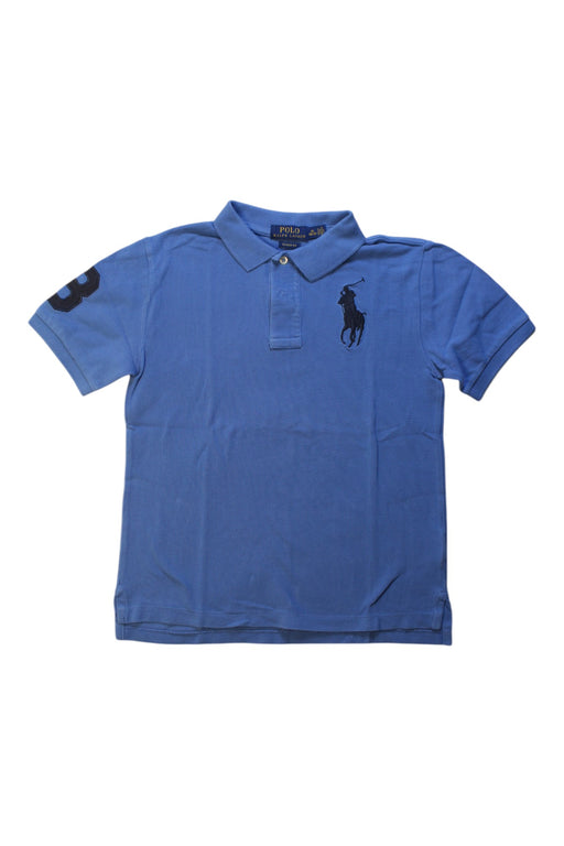 A Blue Short Sleeve Polos from Polo Ralph Lauren in size 10Y for boy. (Front View)