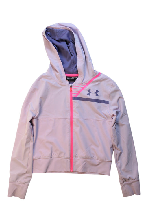 A Pink Hooded Sweatshirts from Under Armour in size 8Y for girl. (Front View)