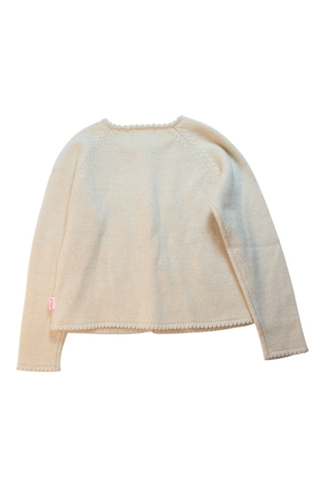 A Beige Cardigans from Monnalisa in size 6T for girl. (Back View)