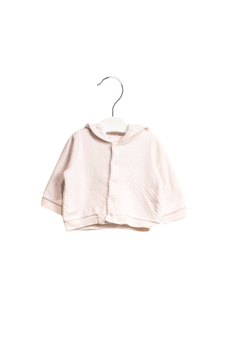 A Pink Cardigans from Petit Bateau in size 3-6M for girl. (Front View)