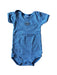 A Blue Short Sleeve Bodysuits from Petit Bateau in size 0-3M for boy. (Front View)