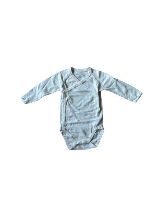 A White Long Sleeve Bodysuits from Petit Bateau in size 3-6M for neutral. (Front View)