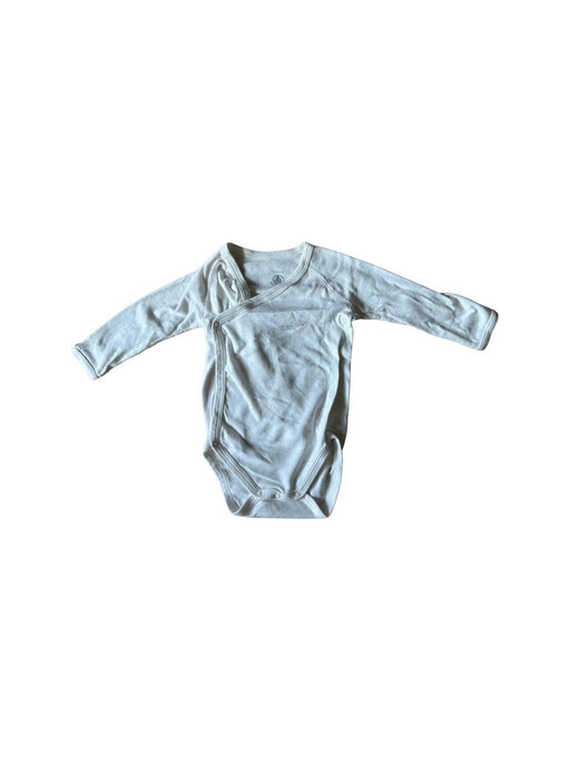 A White Long Sleeve Bodysuits from Petit Bateau in size 3-6M for neutral. (Front View)