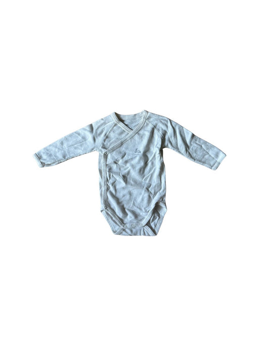 A White Long Sleeve Bodysuits from Petit Bateau in size 3-6M for neutral. (Front View)