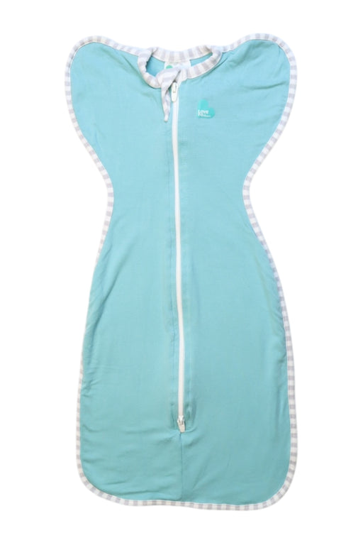 A Teal Swaddles from Love To Dream in size Newborn for neutral. (Front View)