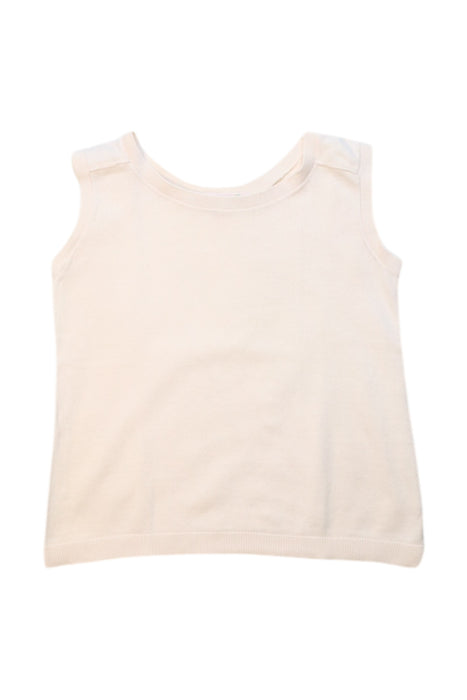 A Ivory Sleeveless Tops from Bonpoint in size 3T for girl. (Front View)