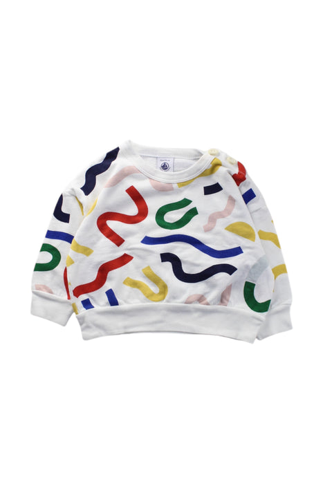 A Multicolour Crewneck Sweatshirts from Petit Bateau in size 6-12M for neutral. (Front View)