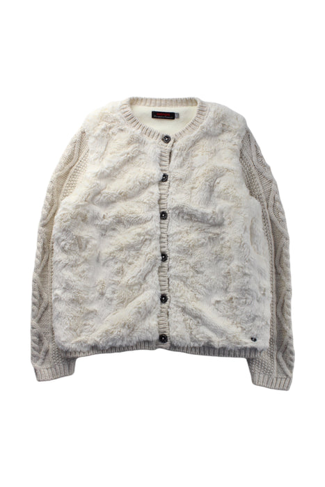 A White Cardigans from Catimini in size 10Y for girl. (Front View)