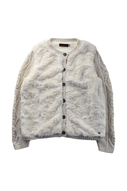 A White Cardigans from Catimini in size 10Y for girl. (Front View)