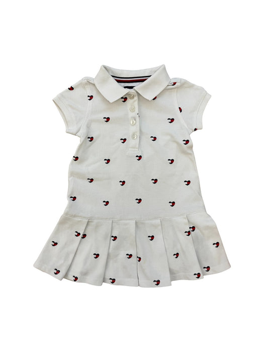 A White Short Sleeve Dresses from Tommy Hilfiger in size 12-18M for girl. (Front View)