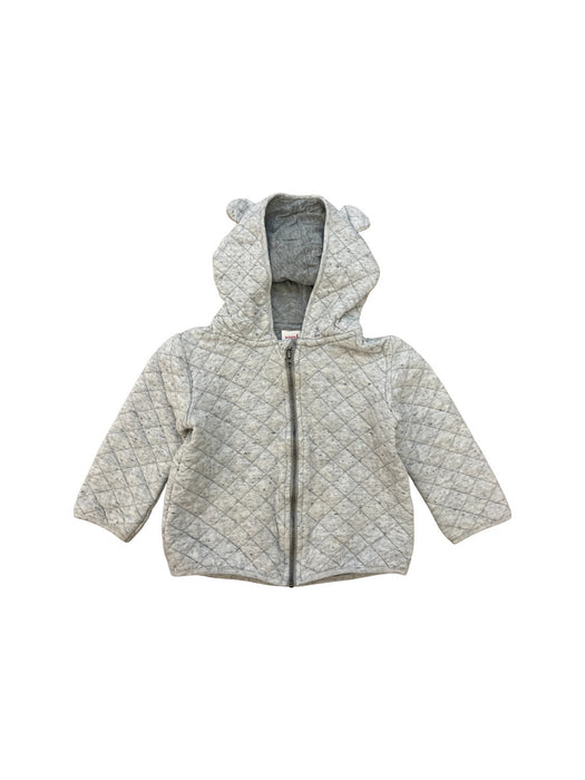 A Grey Zippered Sweatshirts from Seed in size 6-12M for neutral. (Front View)