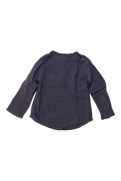 A Navy Long Sleeve Shirts from Jamie Kay in size 6-12M for boy. (Back View)