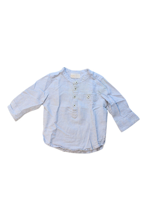 A Blue Long Sleeve Shirts from Lindex in size 3-6M for boy. (Front View)