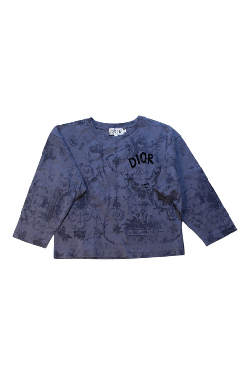 A Blue Long Sleeve Tops from Dior in size 4T for girl. (Front View)
