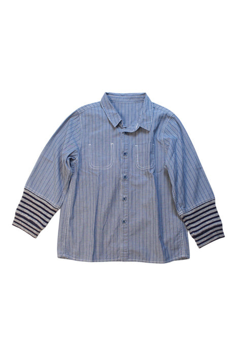 A Blue Long Sleeve Shirts from jnby by JNBY in size 4T for boy. (Front View)