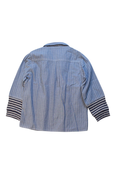 A Blue Long Sleeve Shirts from jnby by JNBY in size 4T for boy. (Back View)