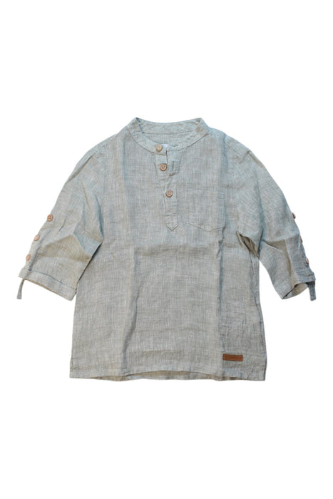 A Beige Long Sleeve Shirts from Gannino d'Angelo in size 6T for boy. (Front View)