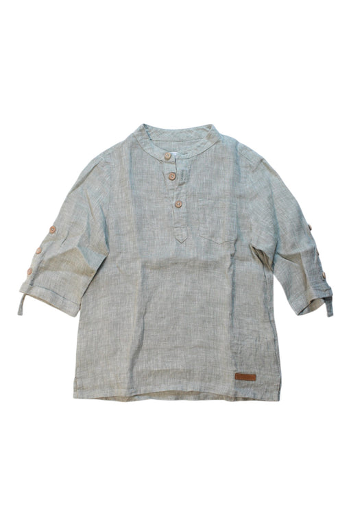 A Beige Long Sleeve Shirts from Gannino d'Angelo in size 6T for boy. (Front View)