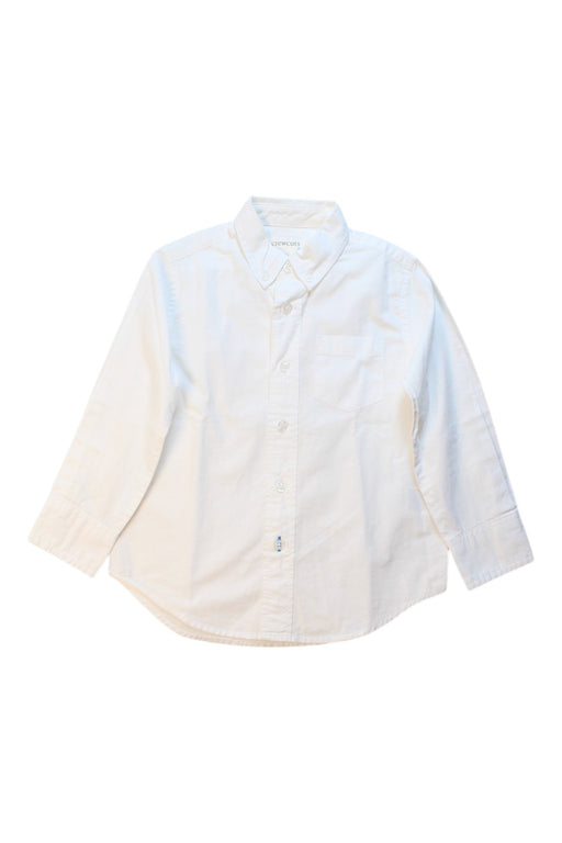 A White Long Sleeve Shirts from Crewcuts in size 3T for boy. (Front View)