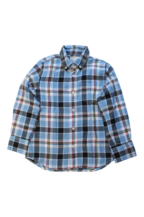 A Blue Long Sleeve Shirts from Crewcuts in size 4T for boy. (Front View)