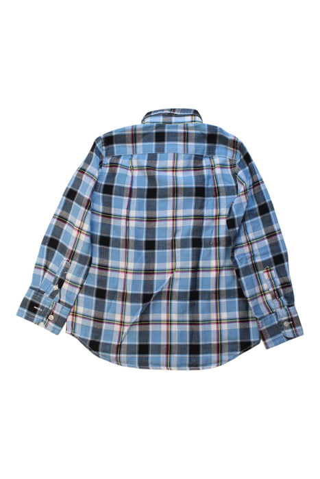 A Blue Long Sleeve Shirts from Crewcuts in size 4T for boy. (Back View)