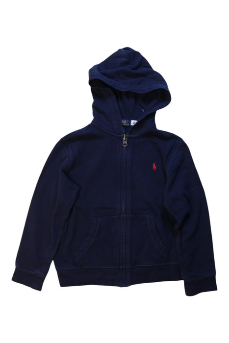 A Navy Hooded Sweatshirts from Polo Ralph Lauren in size 5T for boy. (Front View)