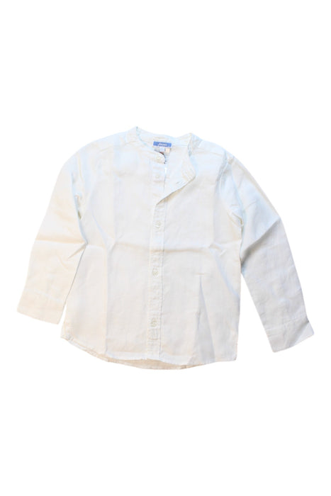 A White Long Sleeve Shirts from Jacadi in size 5T for boy. (Front View)