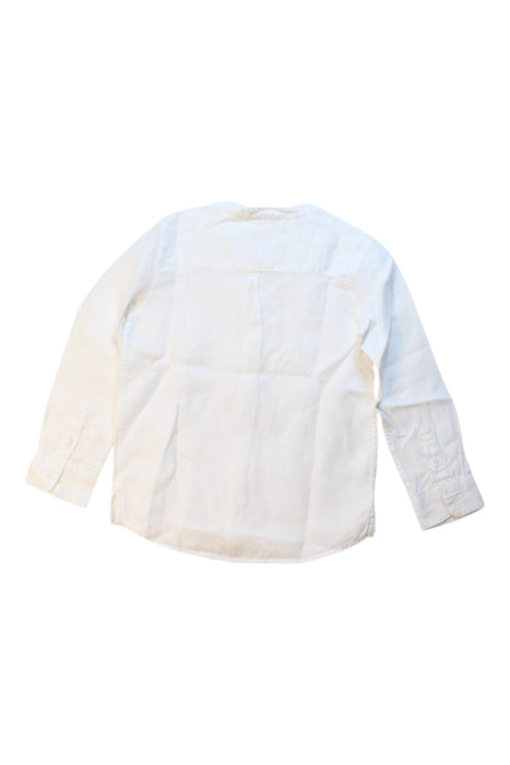 A White Long Sleeve Shirts from Jacadi in size 5T for boy. (Back View)