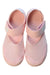 A Pink Aqua Shoes from New Balance in size 7Y for girl. (Back View)