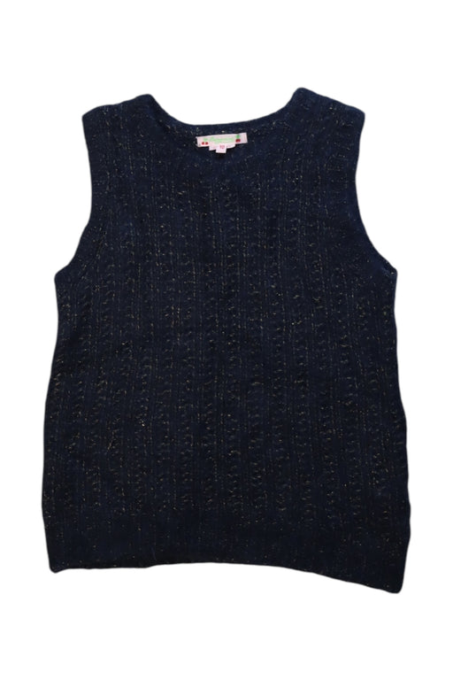 A Navy Sweater Vests from Bonpoint in size 10Y for girl. (Front View)