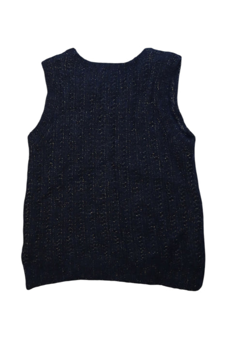 A Navy Sweater Vests from Bonpoint in size 10Y for girl. (Back View)