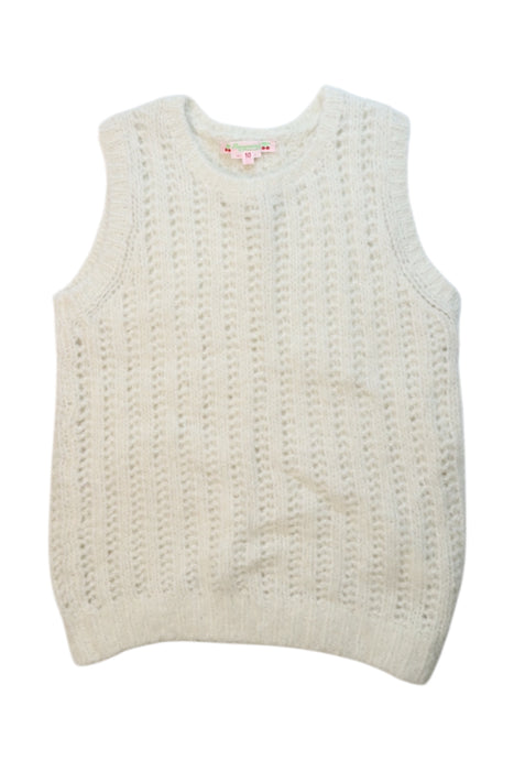 A Ivory Sweater Vests from Bonpoint in size 10Y for girl. (Front View)