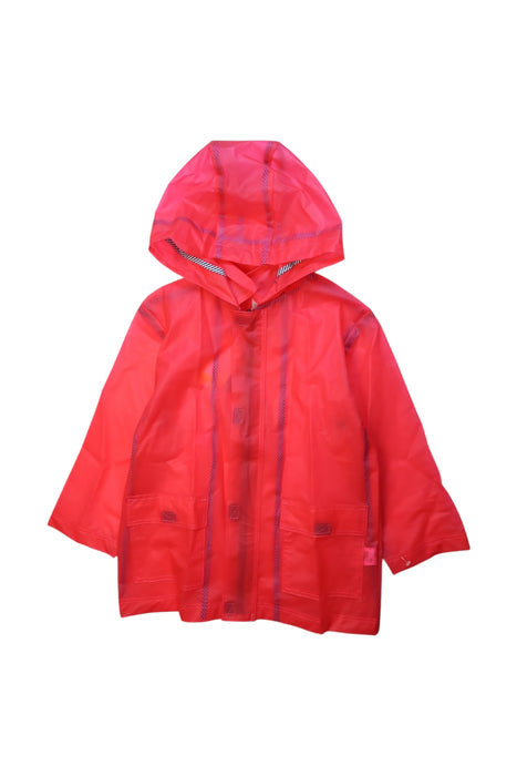 A Red Rain Jackets from Petit Bateau in size 6T for neutral. (Front View)