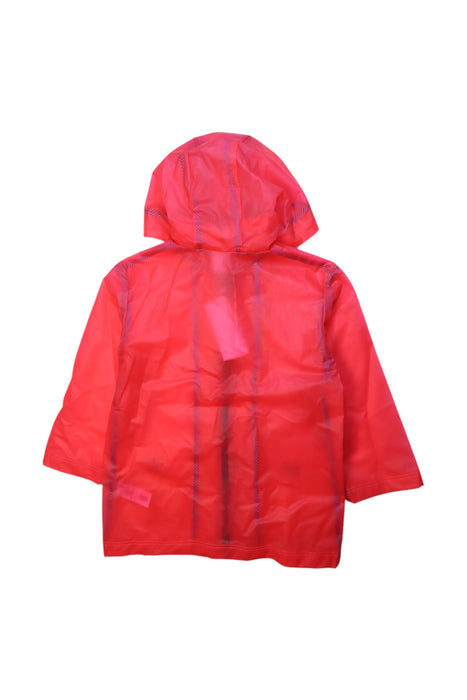 A Red Rain Jackets from Petit Bateau in size 6T for neutral. (Back View)