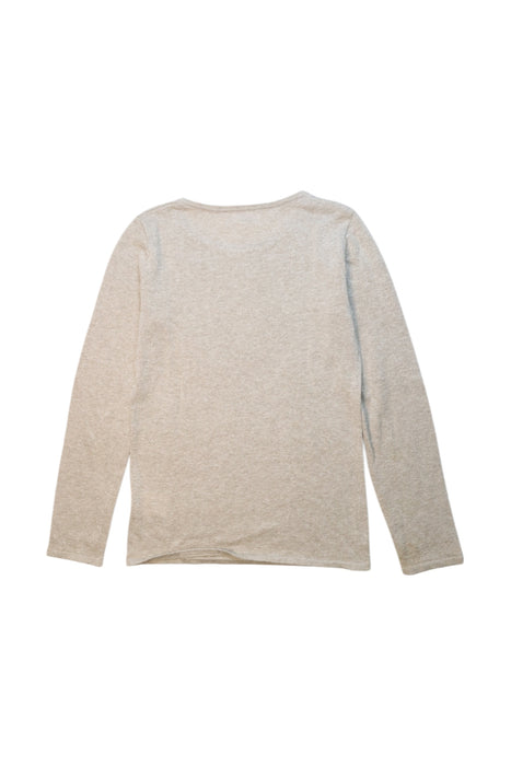 A Beige Long Sleeve Tops from Excuse My French in size 10Y for girl. (Back View)
