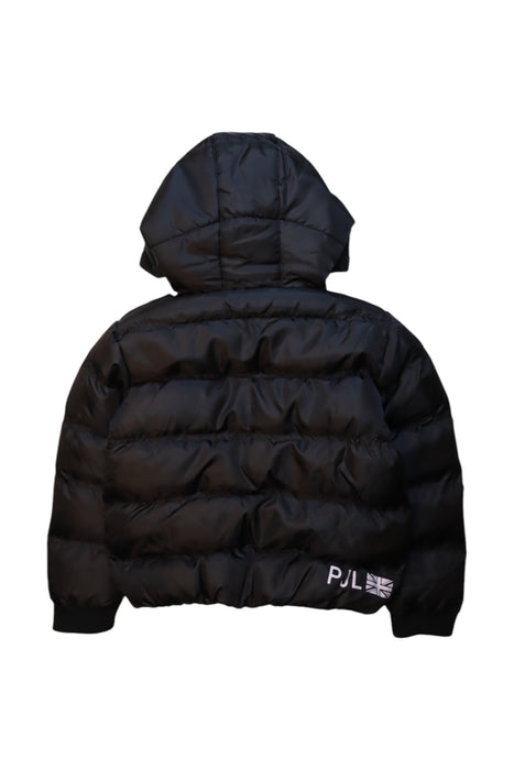 A Black Puffer/Quilted Jackets from Pepe Jeans in size 8Y for girl. (Back View)