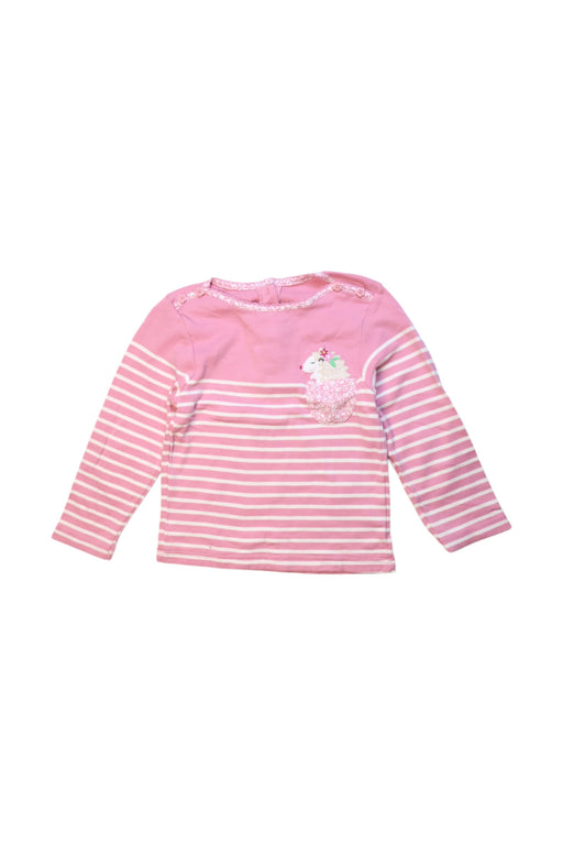 A Pink Long Sleeve Tops from Jojo Maman Bébé in size 3T for girl. (Front View)