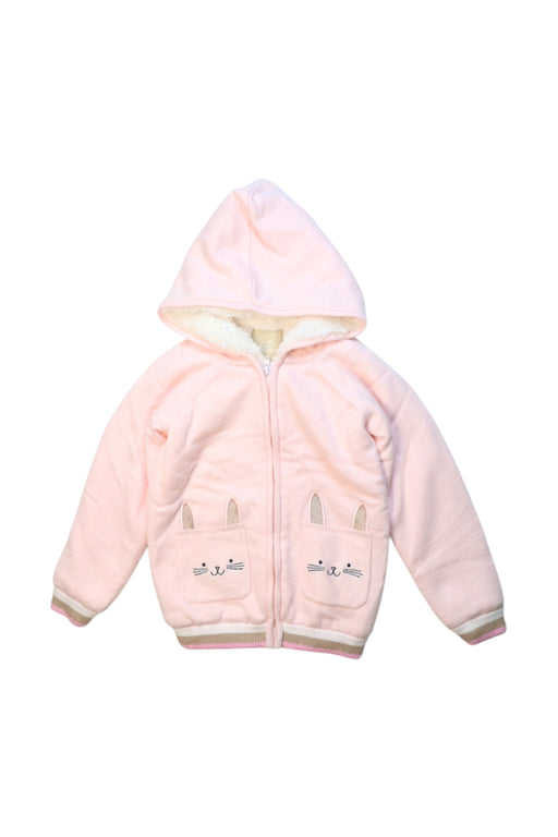 A Pink Puffer/Quilted Jackets from Chickeeduck in size 4T for girl. (Front View)