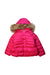 A Pink Puffer/Quilted Jackets from Jacadi in size 5T for girl. (Front View)